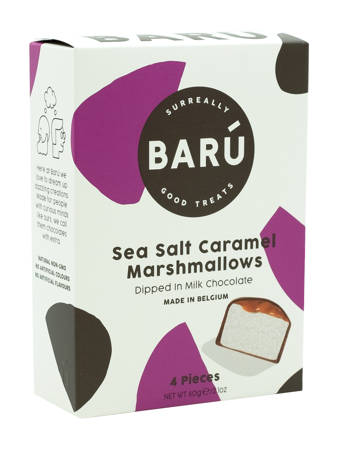 Milk Chocolate & Sea Salt Caramel Marshmallows (60g)